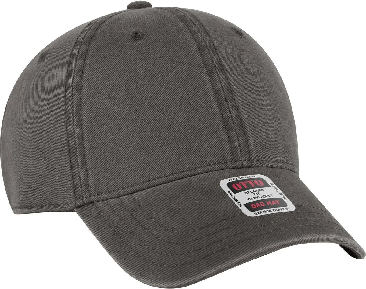 Otto 18-772 6 Panel Low Profile Dad Cap - Char. Gray
