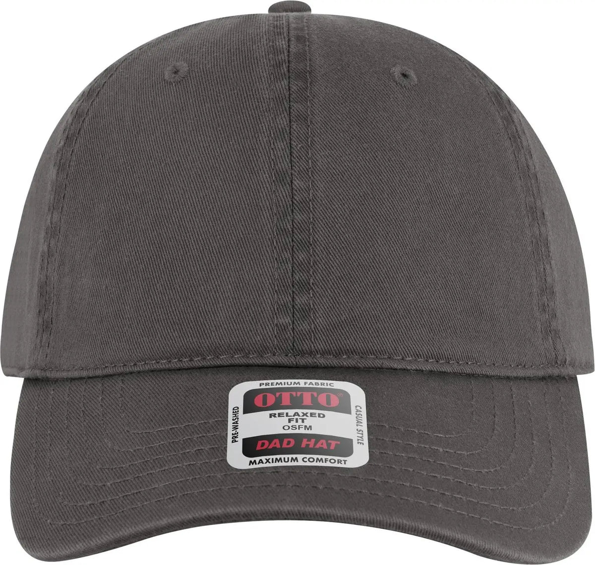 Otto 18-772 6 Panel Low Profile Dad Cap - Char. Gray