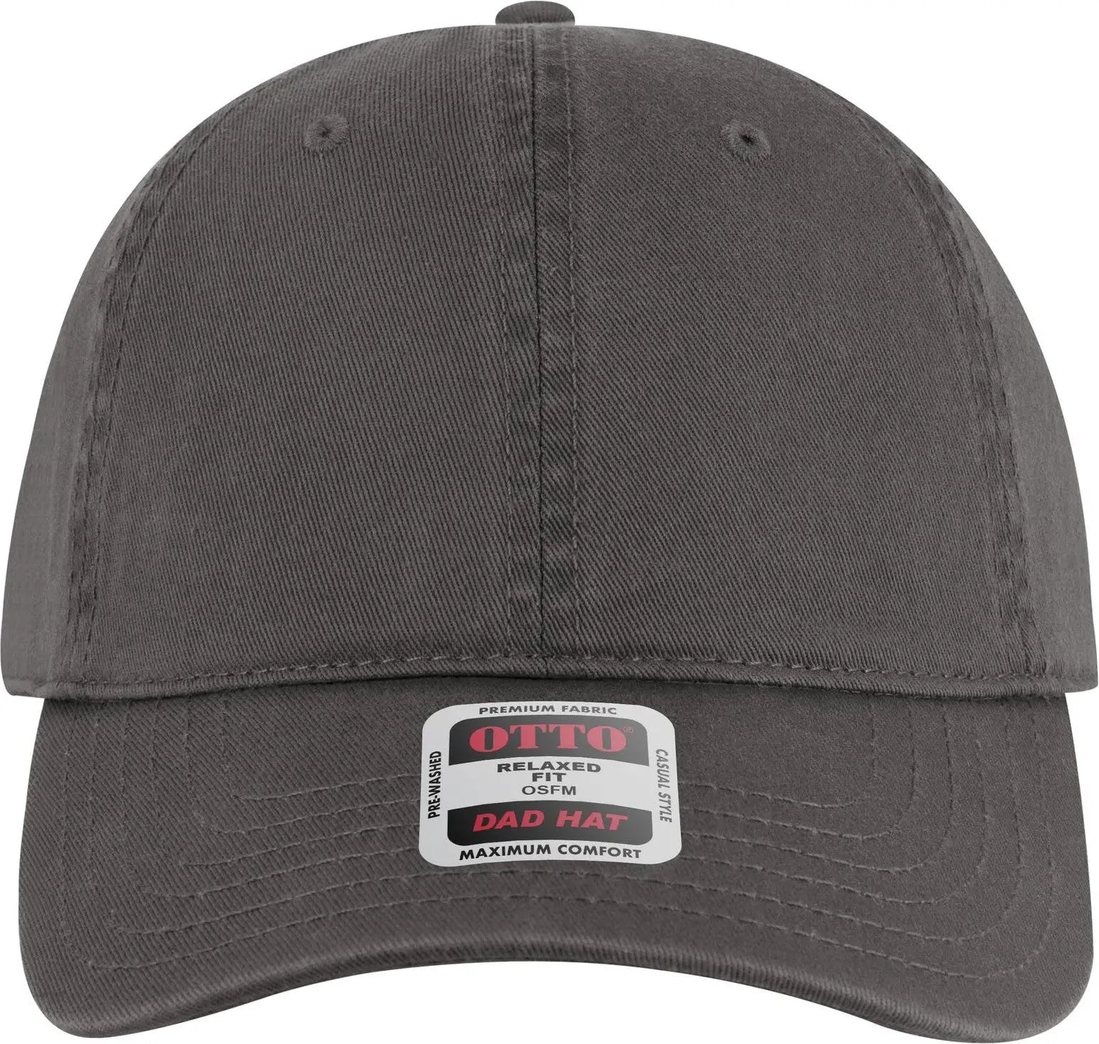Otto 18-772 6 Panel Low Profile Dad Cap - Char. Gray