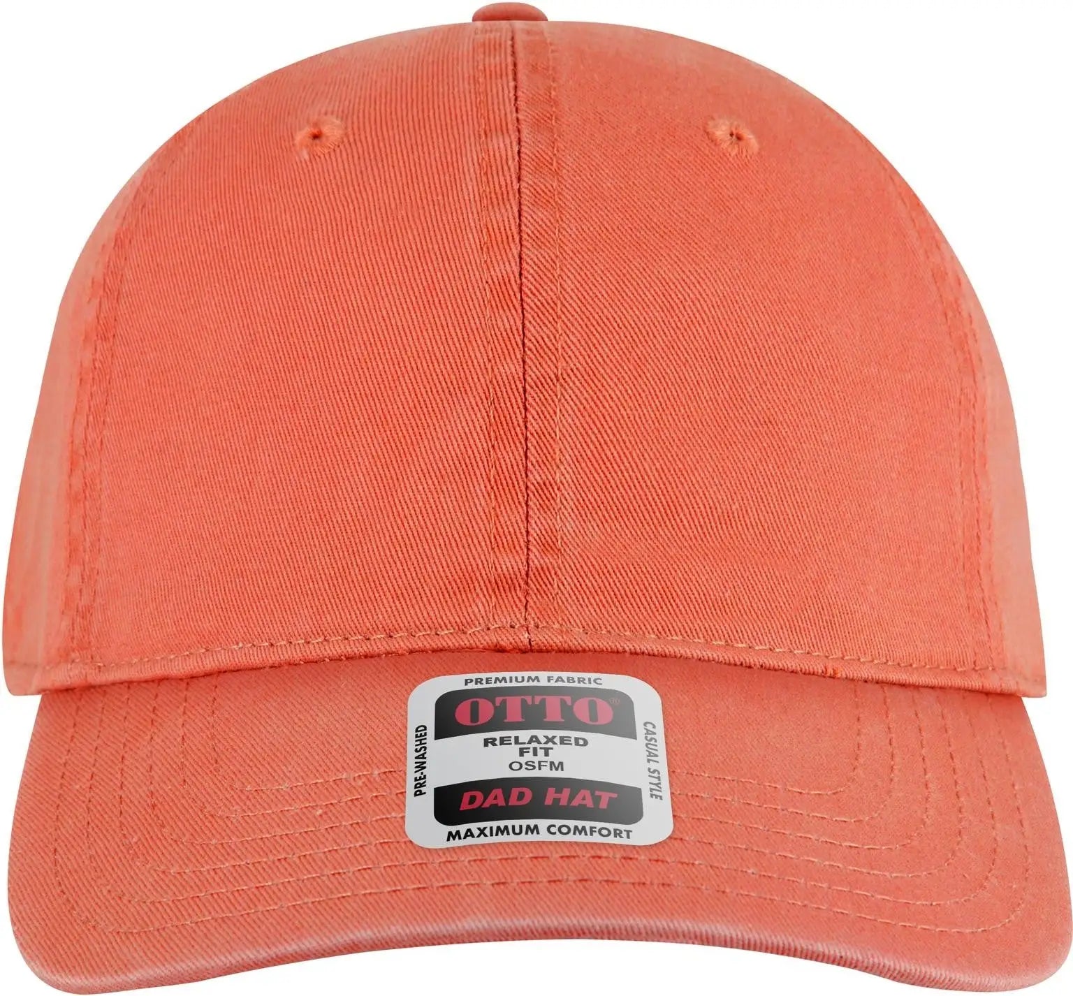 Otto 18-772 6 Panel Low Profile Dad Cap - Coral - 1/2’’ - 7 5/8’’