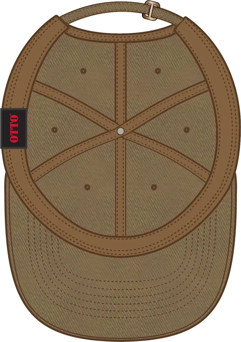 Otto 18-772 6 Panel Low Profile Dad Cap - Coyote Brown - 1/2’’ - 7 5/8’’