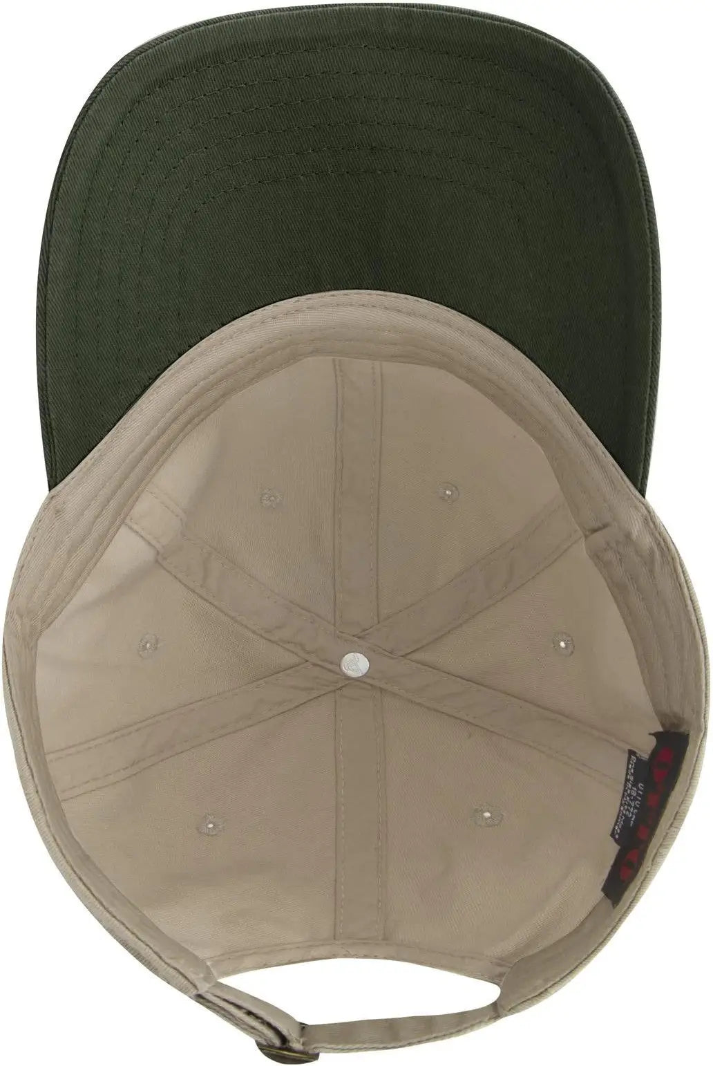 Otto 18-772 6 Panel Low Profile Dad Cap - Dk.grn/kha - 1/2’’ - 7 5/8’’