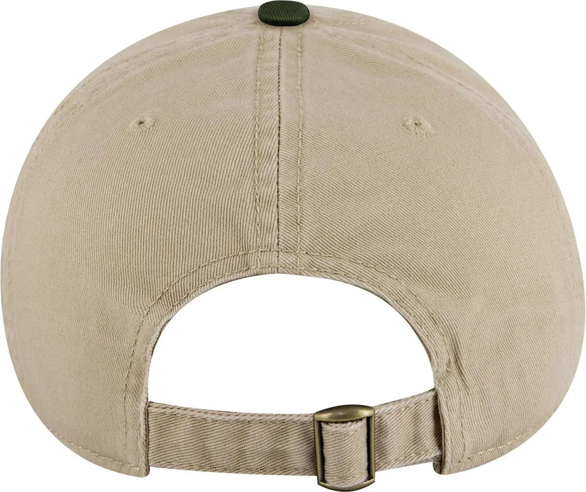 Otto 18-772 6 Panel Low Profile Dad Cap - Dk.grn/kha - 1/2’’ - 7 5/8’’