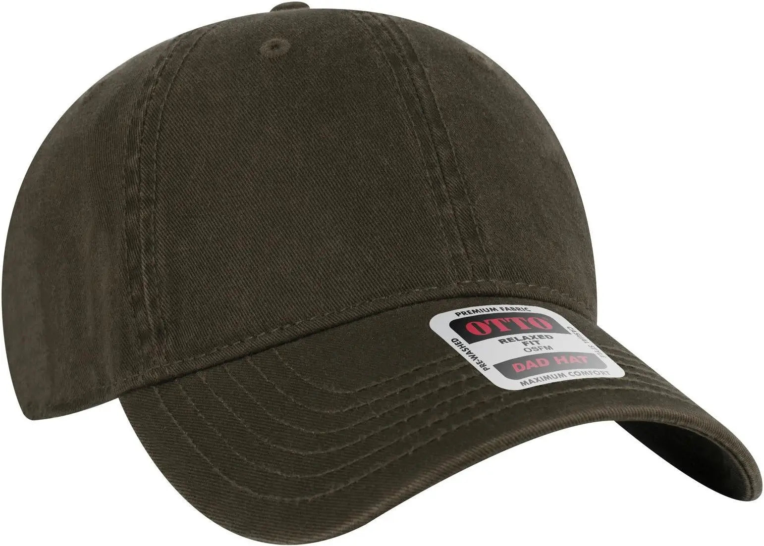 Otto 18-772 6 Panel Low Profile Dad Cap - Dk. Ol. Green - 1/2’’ - 7 5/8’’