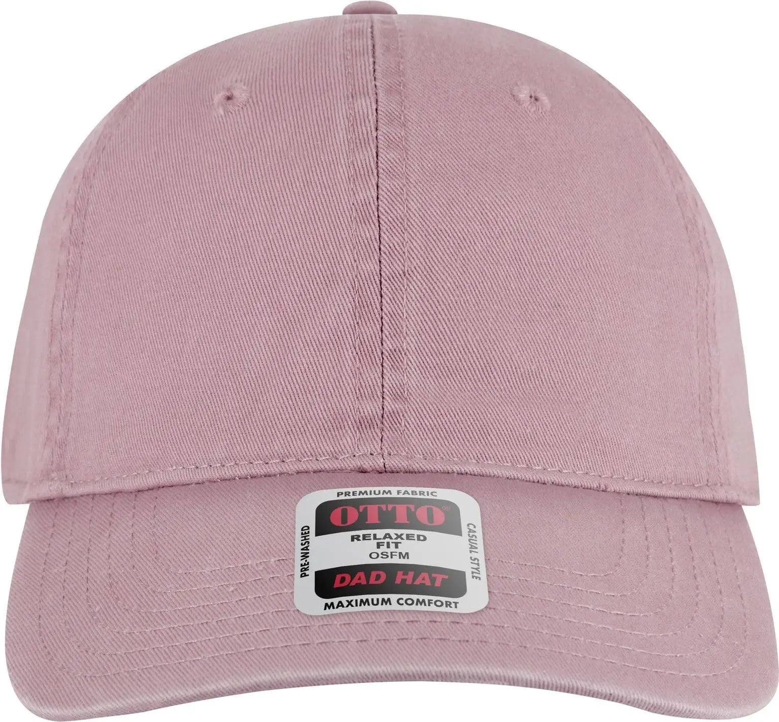 Otto 18-772 6 Panel Low Profile Dad Cap - Dusty Rose - 1/2’’ - 7 5/8’’