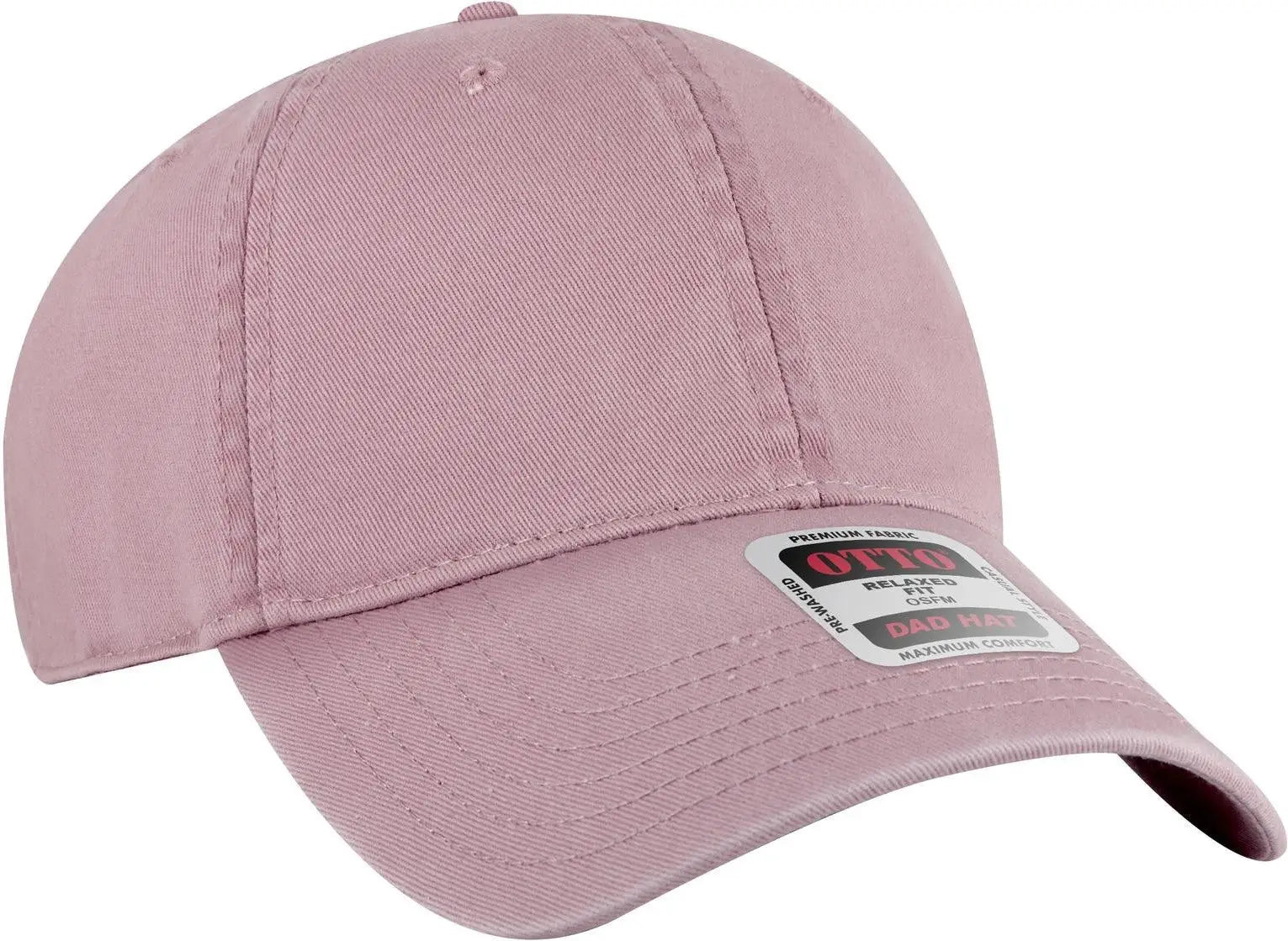 Otto 18-772 6 Panel Low Profile Dad Cap - Dusty Rose - 1/2’’ - 7 5/8’’