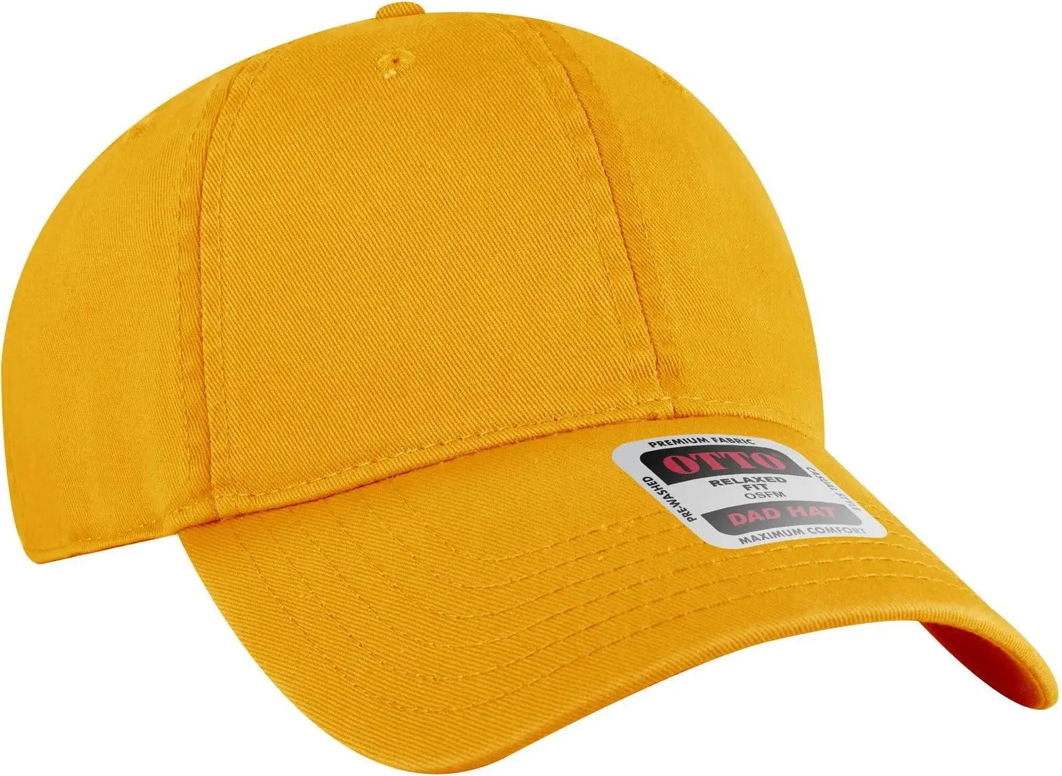 Otto 18-772 6 Panel Low Profile Dad Cap - Gold - 1/2’’ - 7 5/8’’