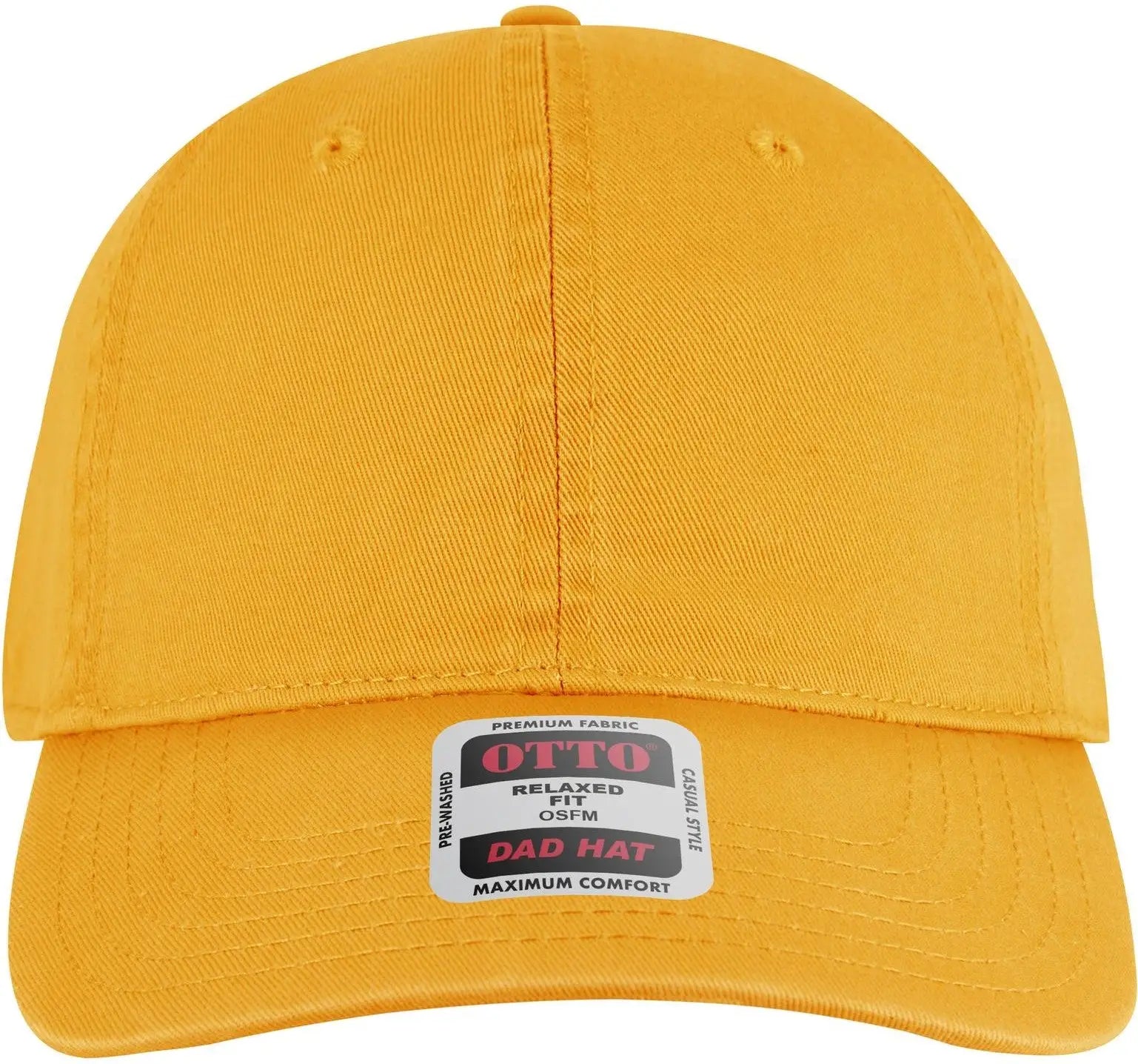 Otto 18-772 6 Panel Low Profile Dad Cap - Gold - 1/2’’ - 7 5/8’’
