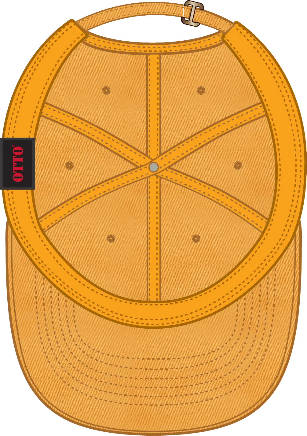 Otto 18-772 6 Panel Low Profile Dad Cap - Gold