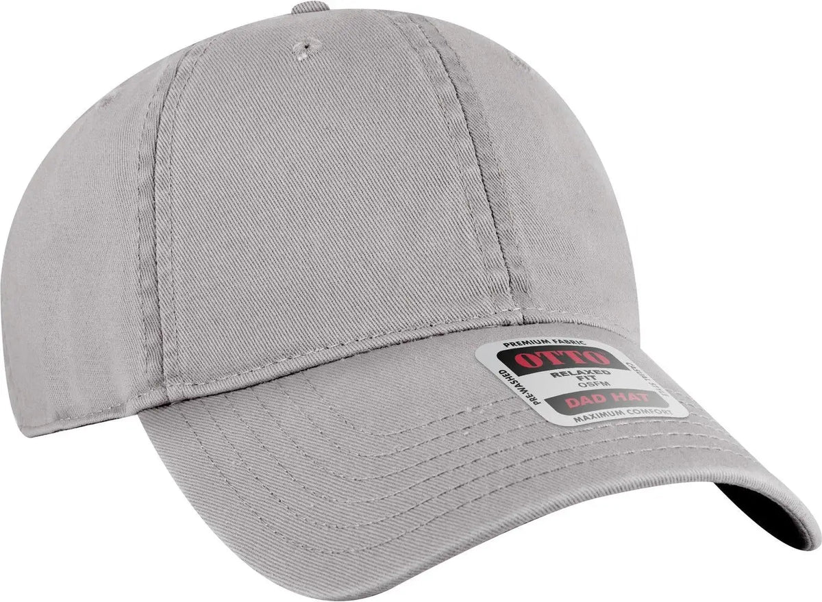 Otto 18-772 6 Panel Low Profile Dad Cap - Gray - 1/2’’ - 7 5/8’’