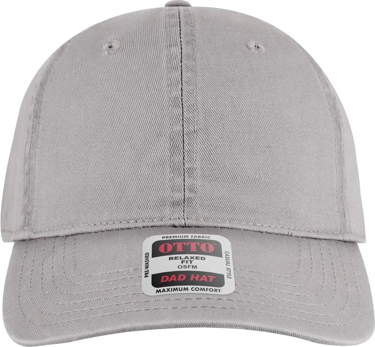 Otto 18-772 6 Panel Low Profile Dad Cap - Gray - 1/2’’ - 7 5/8’’