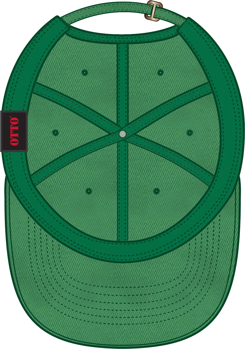 Otto 18-772 6 Panel Low Profile Dad Cap - Kelly - 1/2’’ - 7 5/8’’