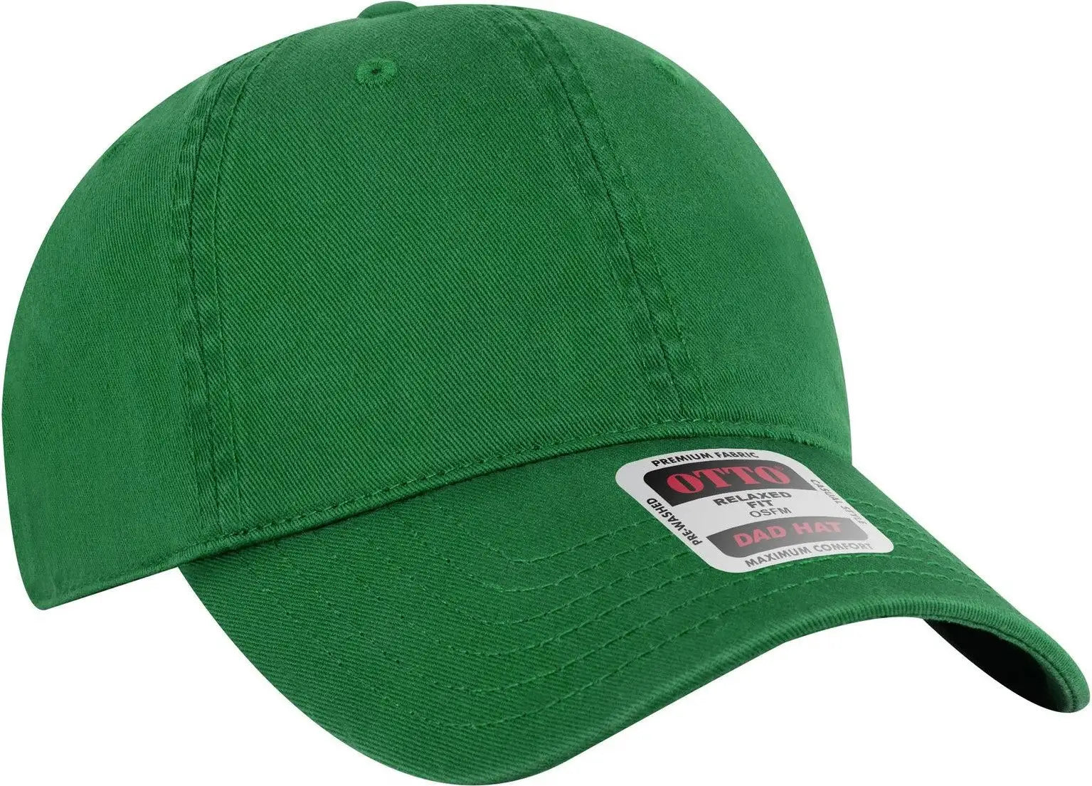 Otto 18-772 6 Panel Low Profile Dad Cap - Kelly - 1/2’’ - 7 5/8’’