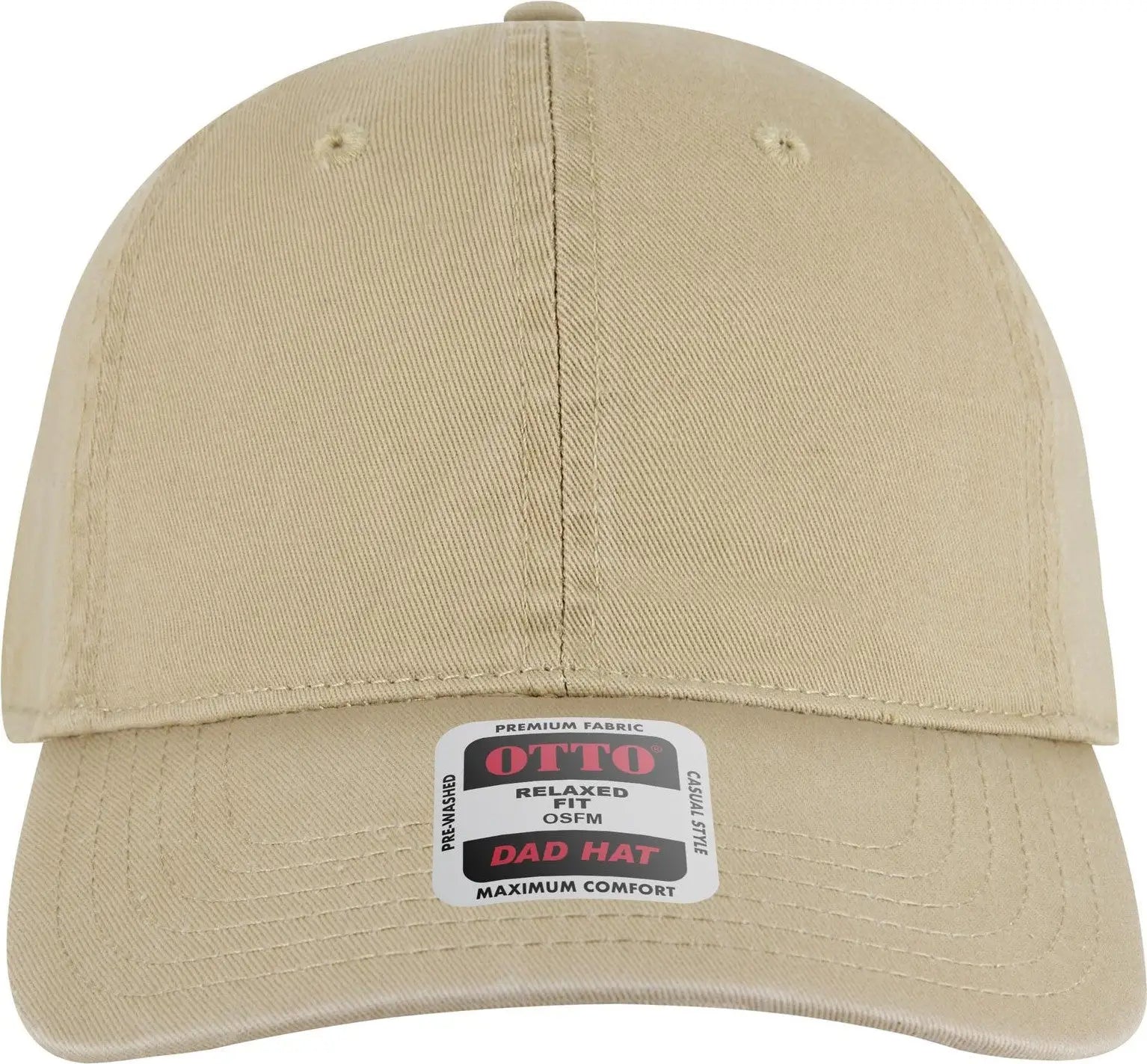 Otto 18-772 6 Panel Low Profile Dad Cap - Khaki