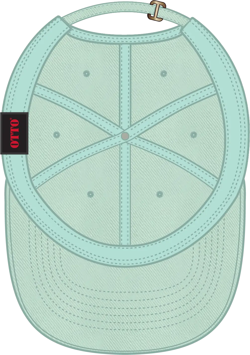 Otto 18-772 6 Panel Low Profile Dad Cap - Mint - 1/2’’ - 7 5/8’’