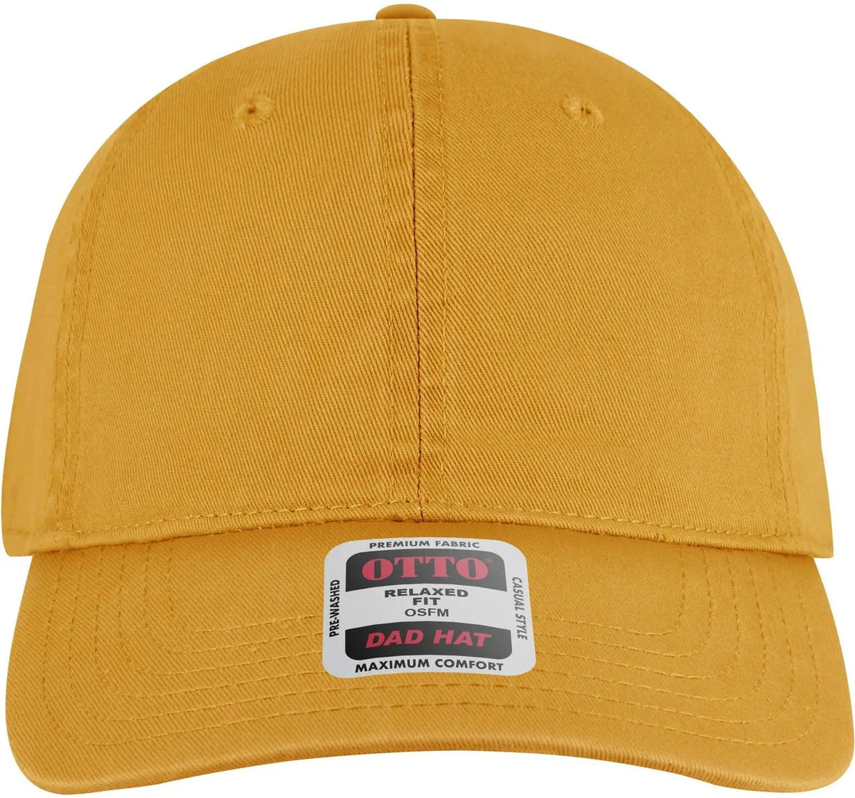 Otto 18-772 6 Panel Low Profile Dad Cap - Mustard - 1/2’’ - 7 5/8’’