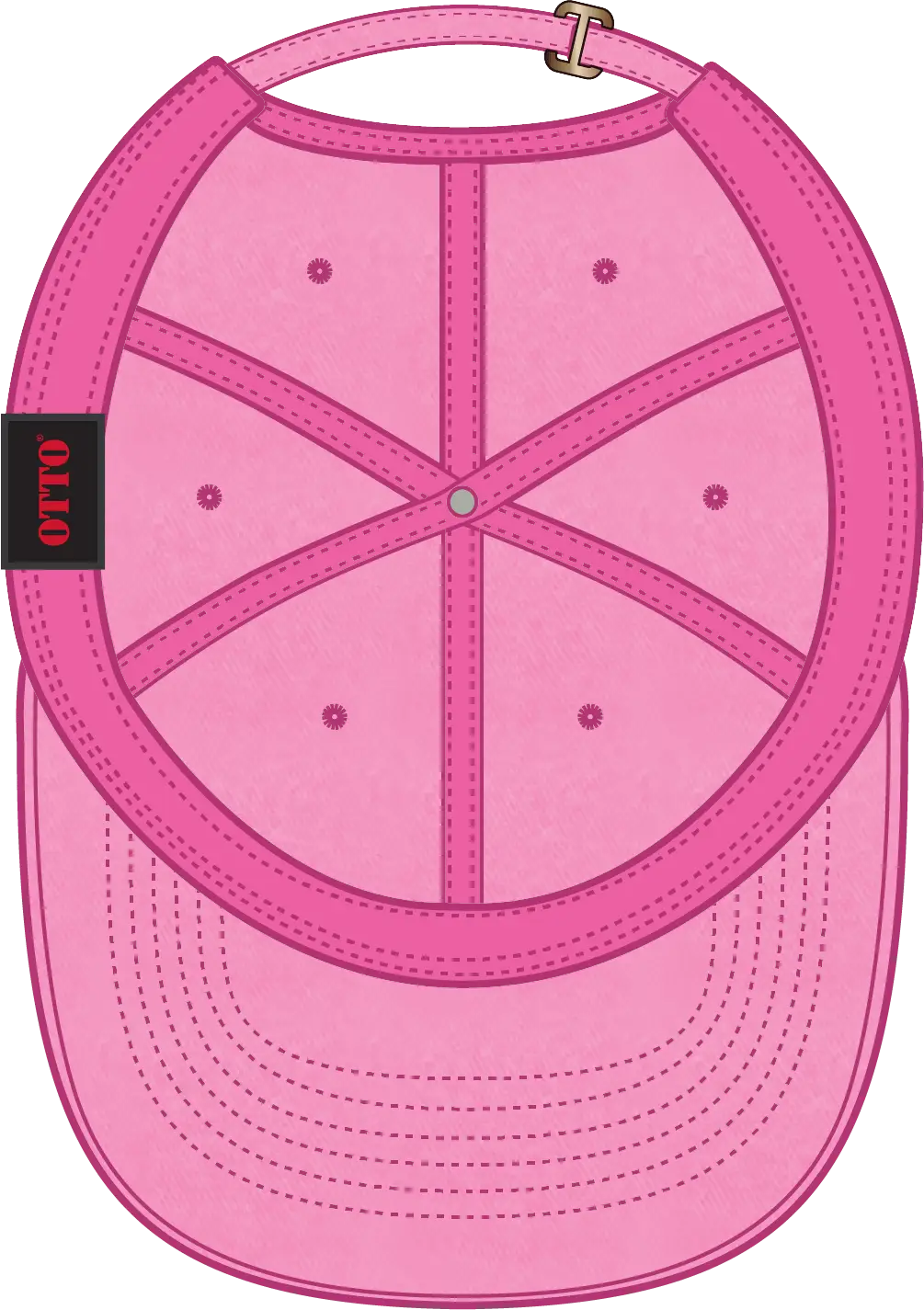 Otto 18-772 6 Panel Low Profile Dad Cap - N. Pink - 1/2’’ - 7 5/8’’