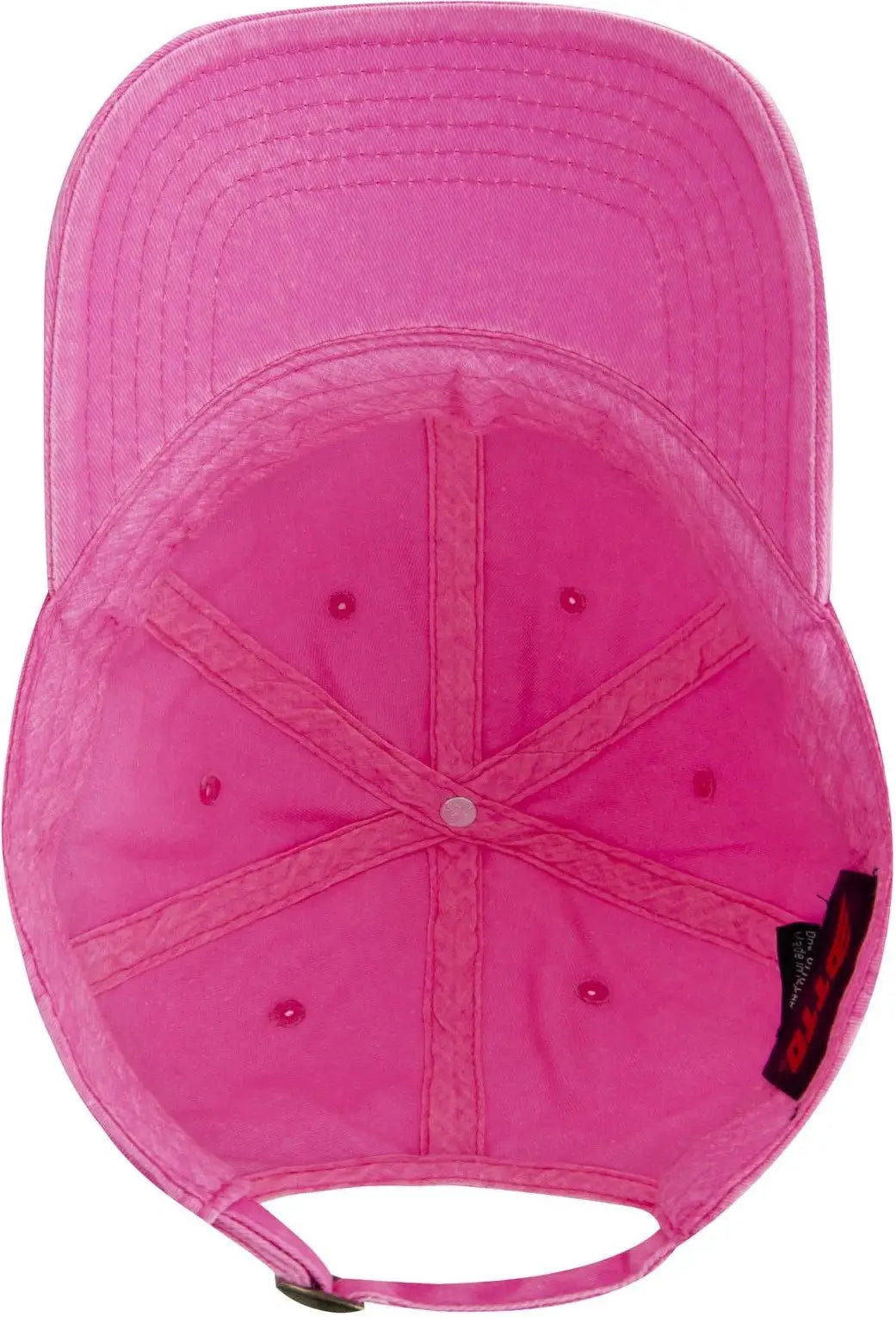 Otto 18-772 6 Panel Low Profile Dad Cap - N. Pink - 1/2’’ - 7 5/8’’
