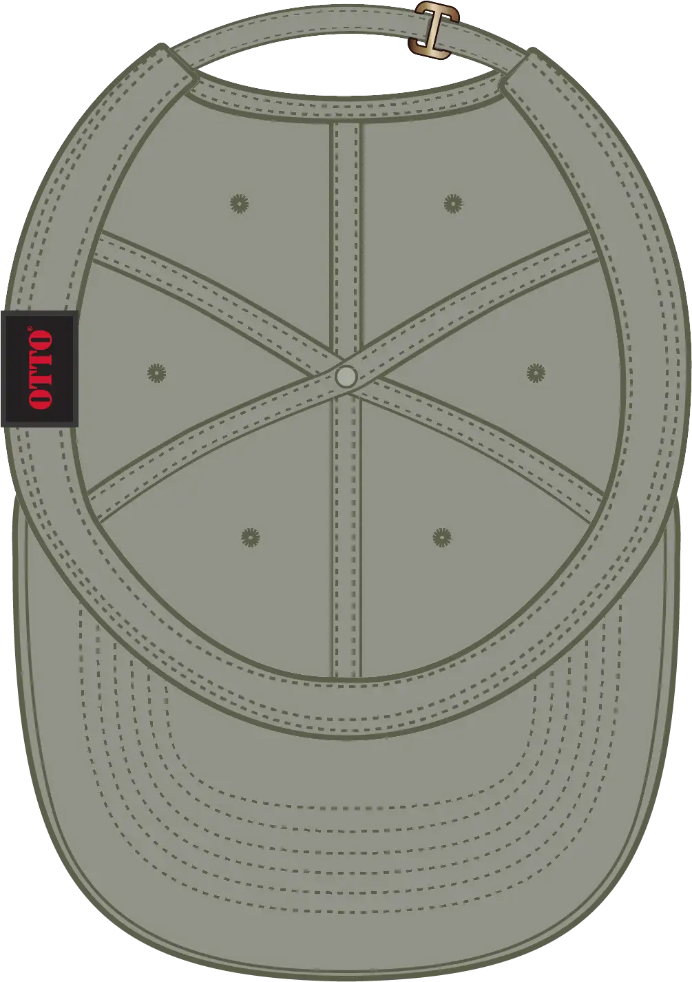Otto 18-772 6 Panel Low Profile Dad Cap - Ol. Green