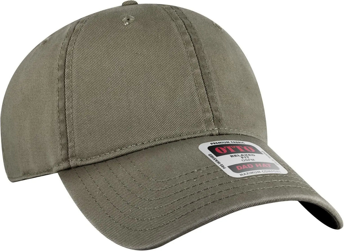 Otto 18-772 6 Panel Low Profile Dad Cap - Ol. Green