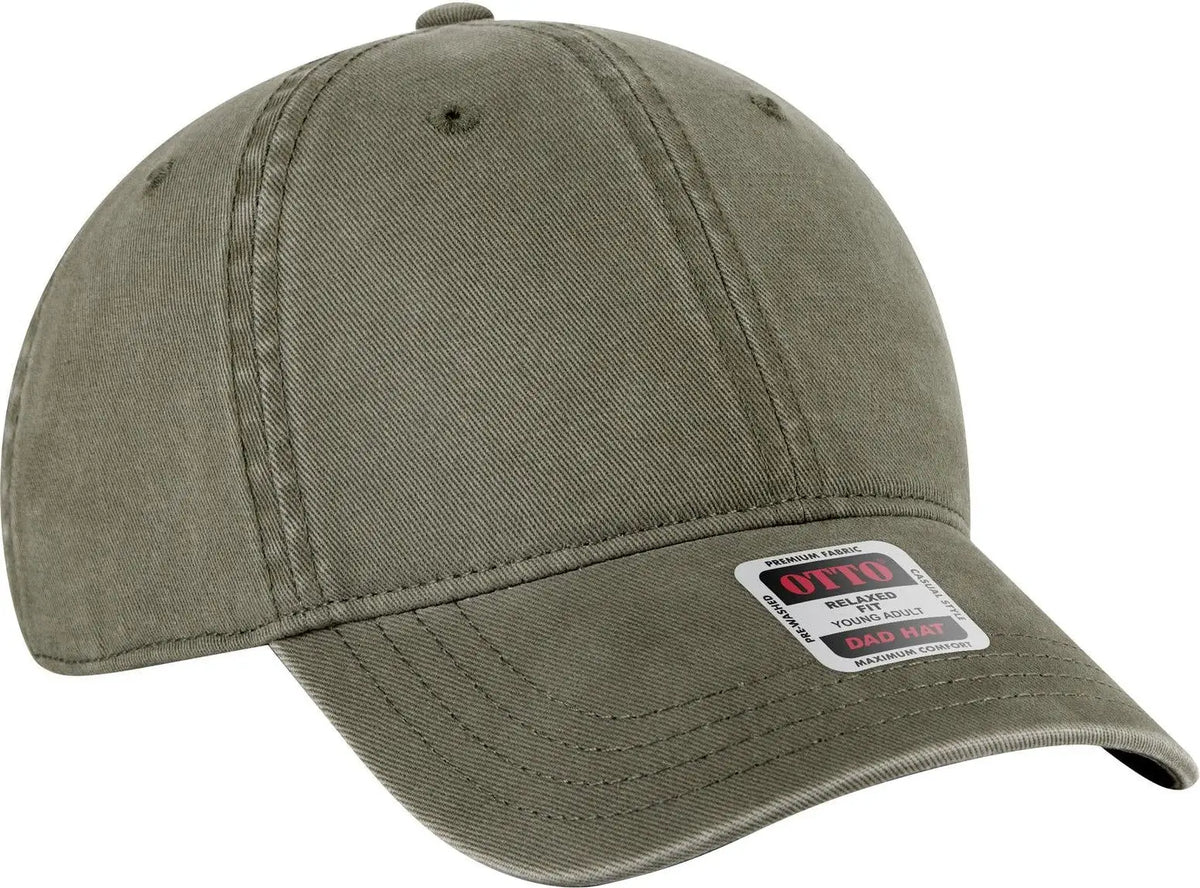 Otto 18-772 6 Panel Low Profile Dad Cap - Ol. Green