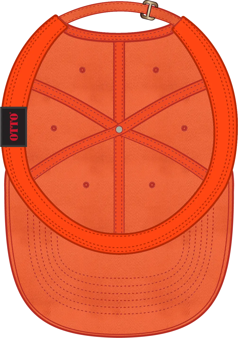 Otto 18-772 6 Panel Low Profile Dad Cap - Orange - 1/2’’ - 7 5/8’’