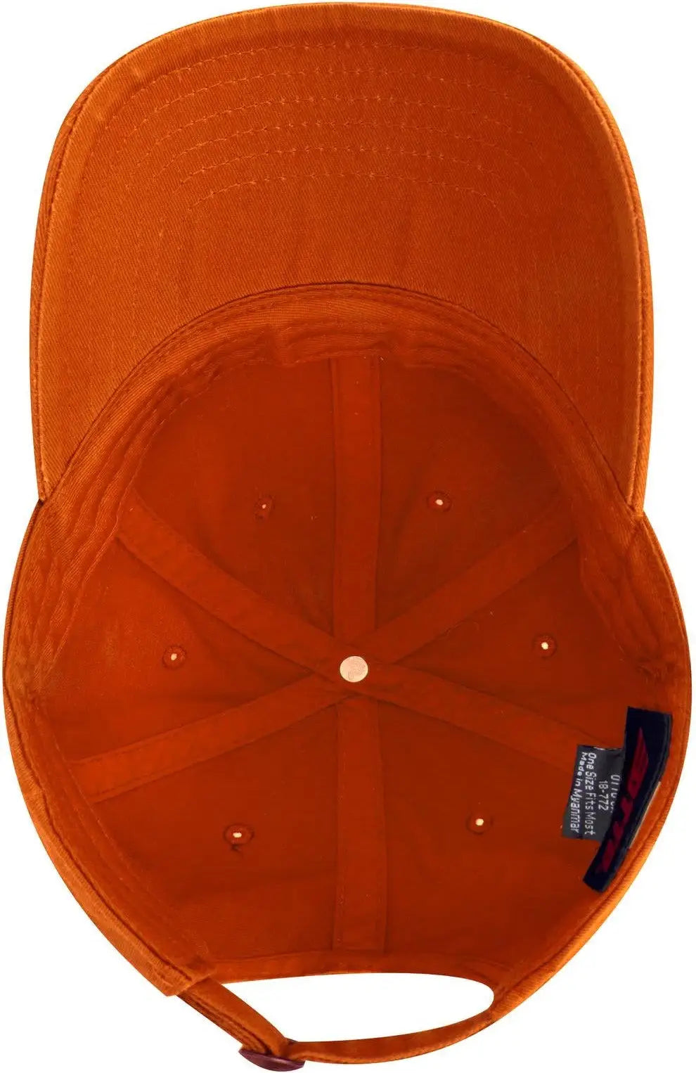 Otto 18-772 6 Panel Low Profile Dad Cap - Orange - 1/2’’ - 7 5/8’’