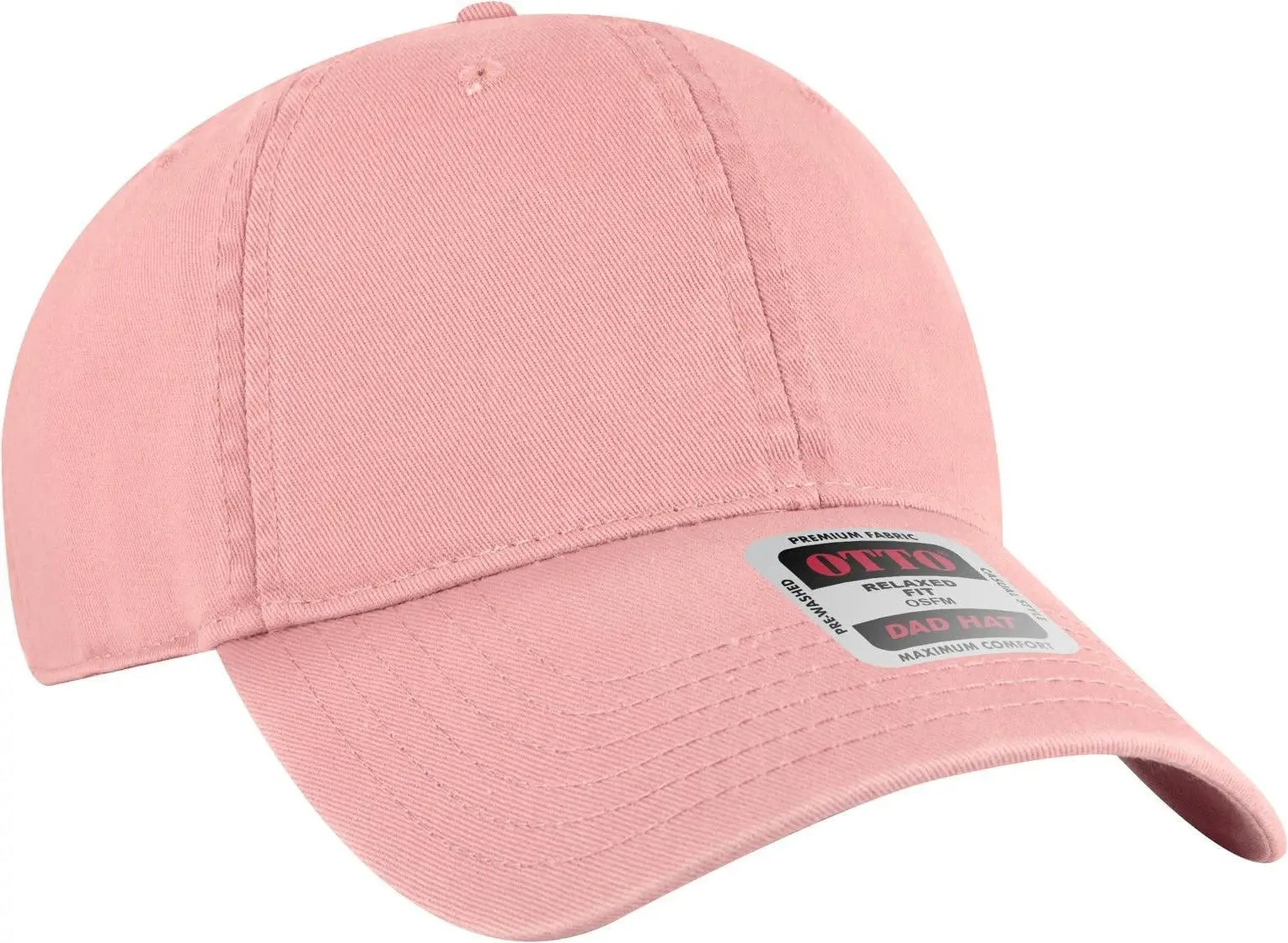 Otto 18-772 6 Panel Low Profile Dad Cap - Pink - 1/2’’ - 7 5/8’’