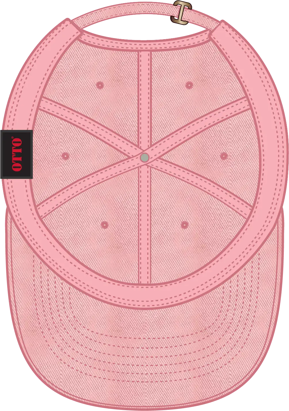 Otto 18-772 6 Panel Low Profile Dad Cap - Pink - 1/2’’ - 7 5/8’’