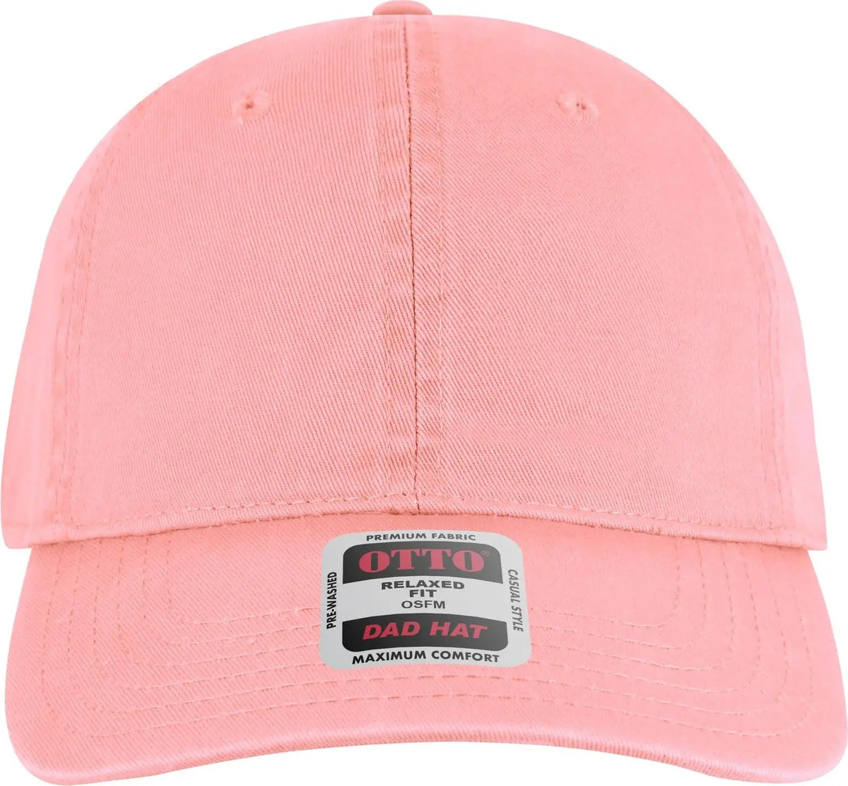 Otto 18-772 6 Panel Low Profile Dad Cap - Pink - 1/2’’ - 7 5/8’’