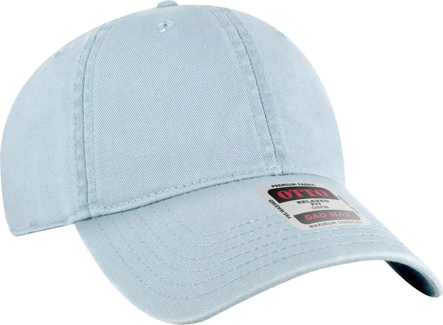 Otto 18-772 6 Panel Low Profile Dad Cap - Powder Blue - 1/2’’ - 7 5/8’’