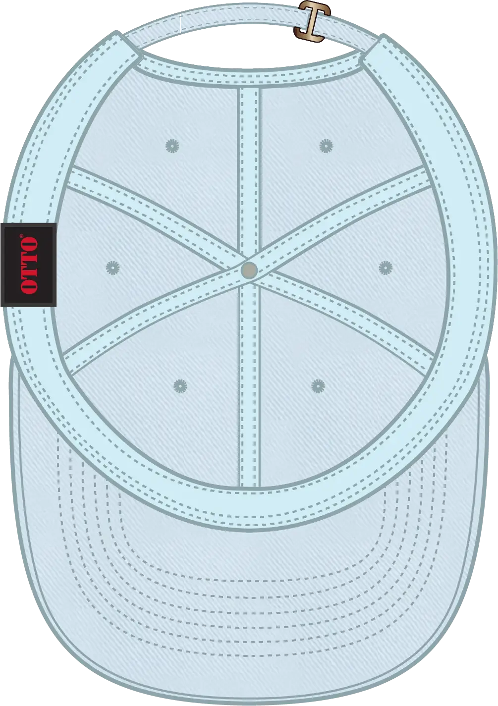Otto 18-772 6 Panel Low Profile Dad Cap - Powder Blue - 1/2’’ - 7 5/8’’