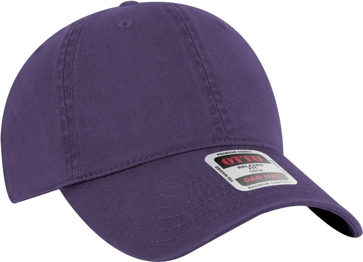 Otto 18-772 6 Panel Low Profile Dad Cap - Purple - 1/2’’ - 7 5/8’’