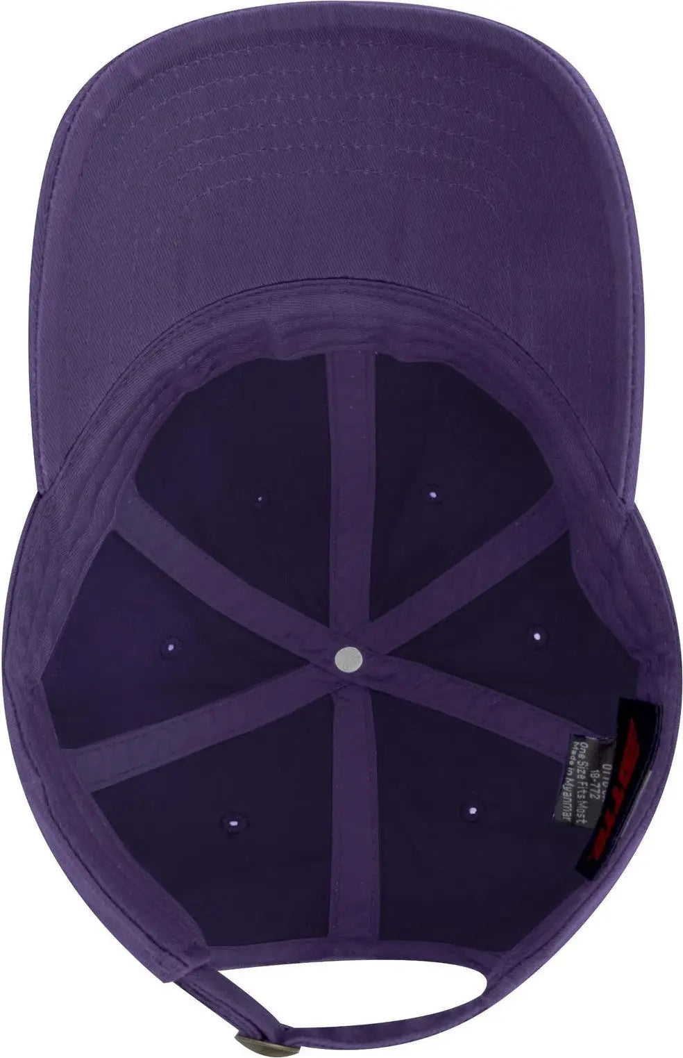 Otto 18-772 6 Panel Low Profile Dad Cap - Purple - 1/2’’ - 7 5/8’’