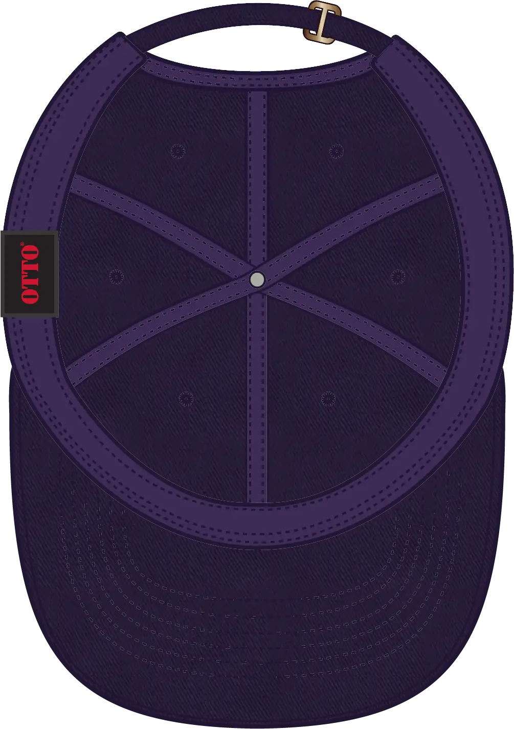Otto 18-772 6 Panel Low Profile Dad Cap - Purple - 1/2’’ - 7 5/8’’