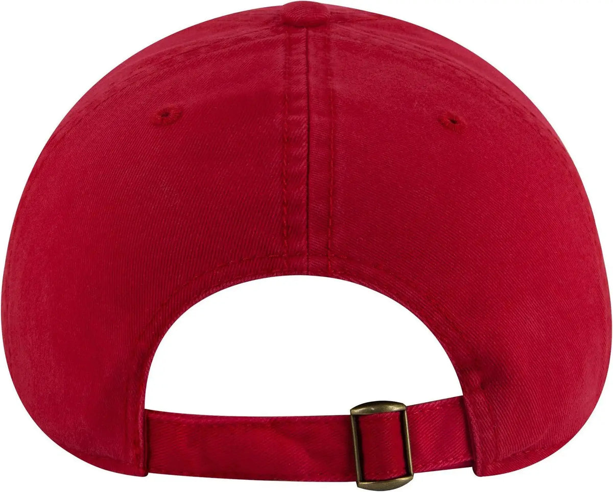Otto 18-772 6 Panel Low Profile Dad Cap - Red