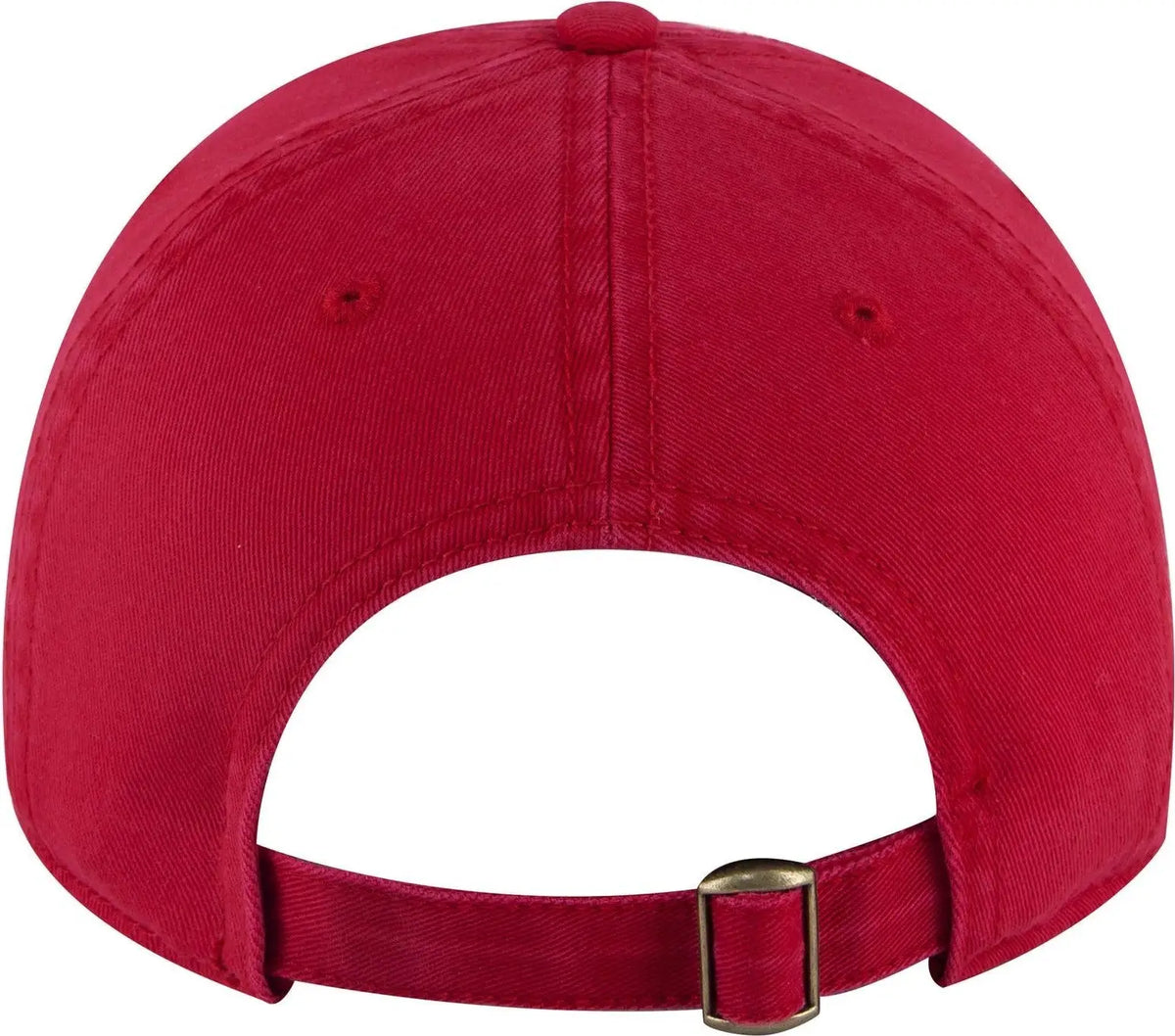 Otto 18-772 6 Panel Low Profile Dad Cap - Red