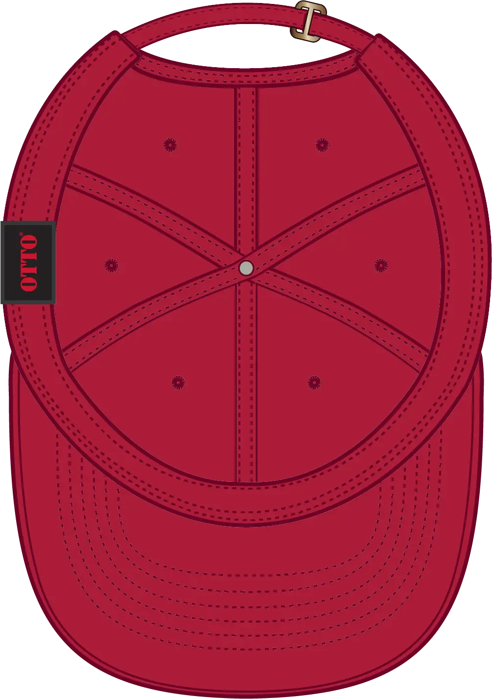 Otto 18-772 6 Panel Low Profile Dad Cap - Red