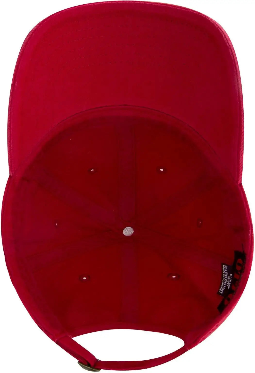 Otto 18-772 6 Panel Low Profile Dad Cap - Red