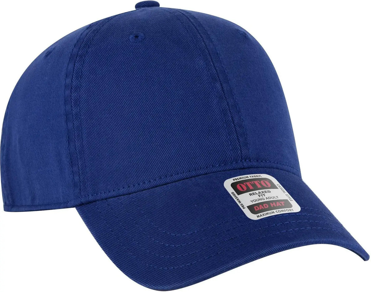 Otto 18-772 6 Panel Low Profile Dad Cap - Royal
