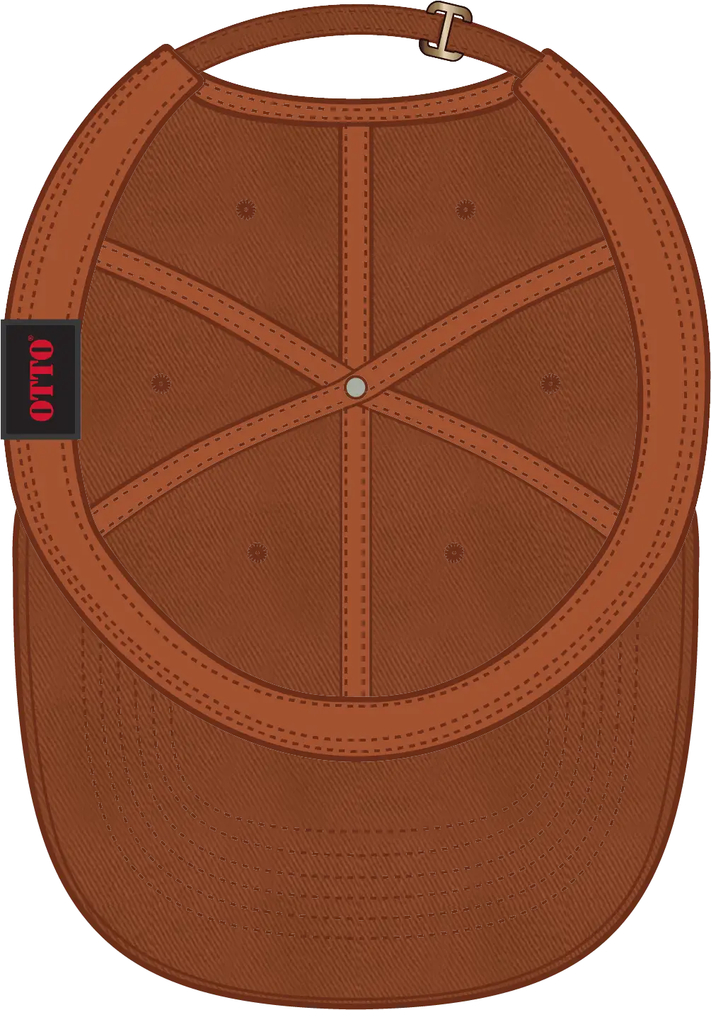 Otto 18-772 6 Panel Low Profile Dad Cap - Tx. Orange - 1/2’’ - 7 5/8’’