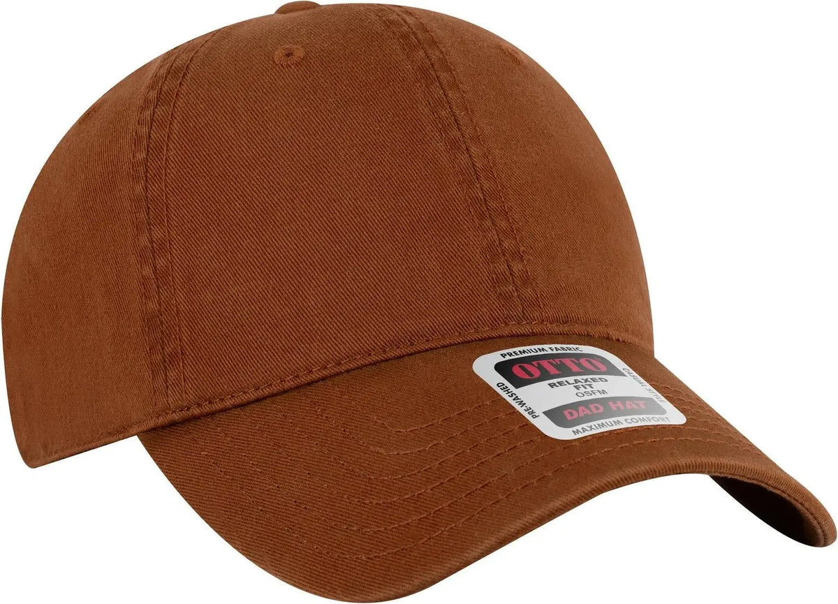 Otto 18-772 6 Panel Low Profile Dad Cap - Tx. Orange - 1/2’’ - 7 5/8’’