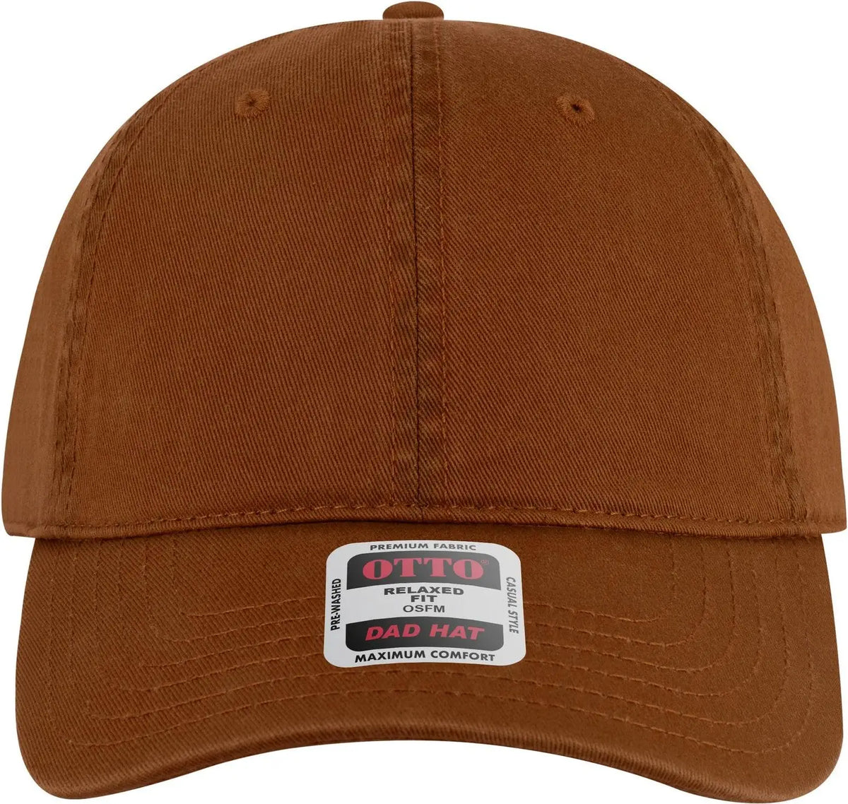 Otto 18-772 6 Panel Low Profile Dad Cap - Tx. Orange - 1/2’’ - 7 5/8’’