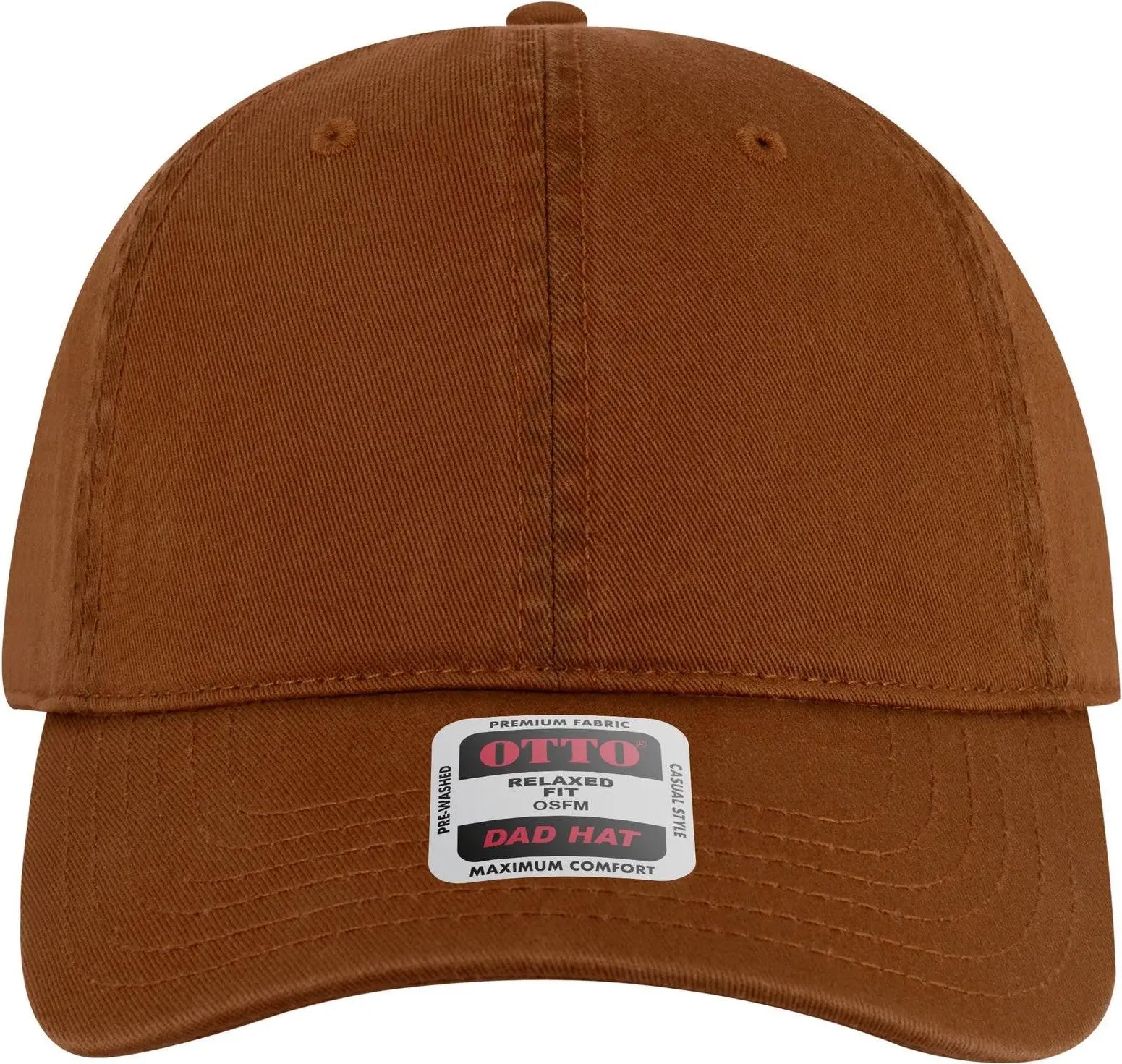 Otto 18-772 6 Panel Low Profile Dad Cap - Tx. Orange - 1/2’’ - 7 5/8’’