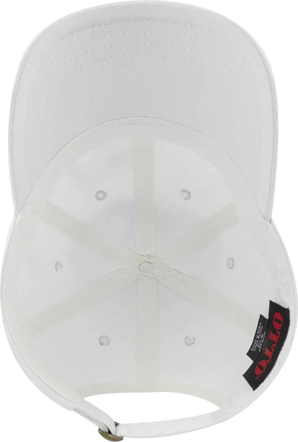 Otto 18-772 6 Panel Low Profile Dad Cap - White