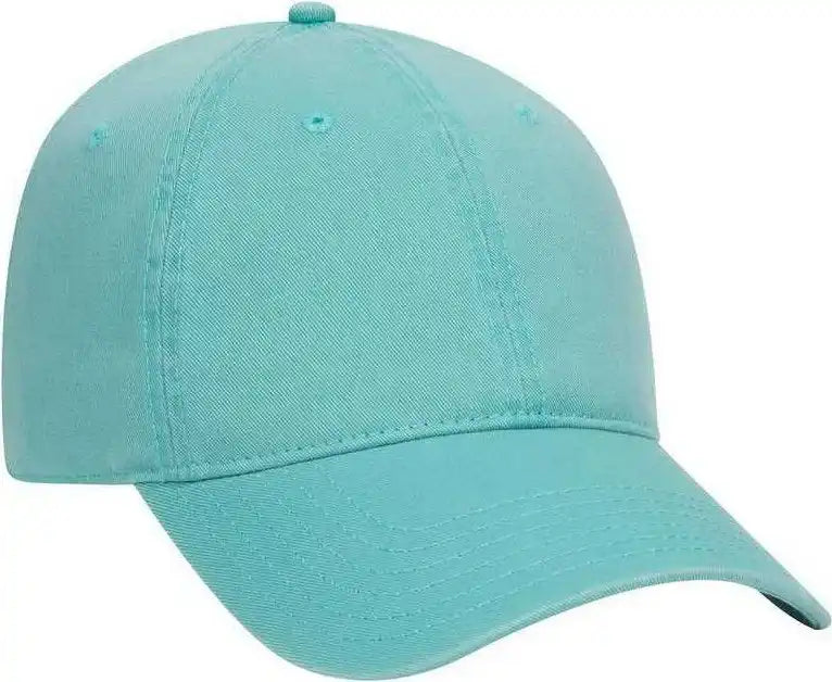 Otto 18-772 Superior Garment Washed Cotton Twill Low Profile Pro Style Cap - Turquoise - one Size Fits Most