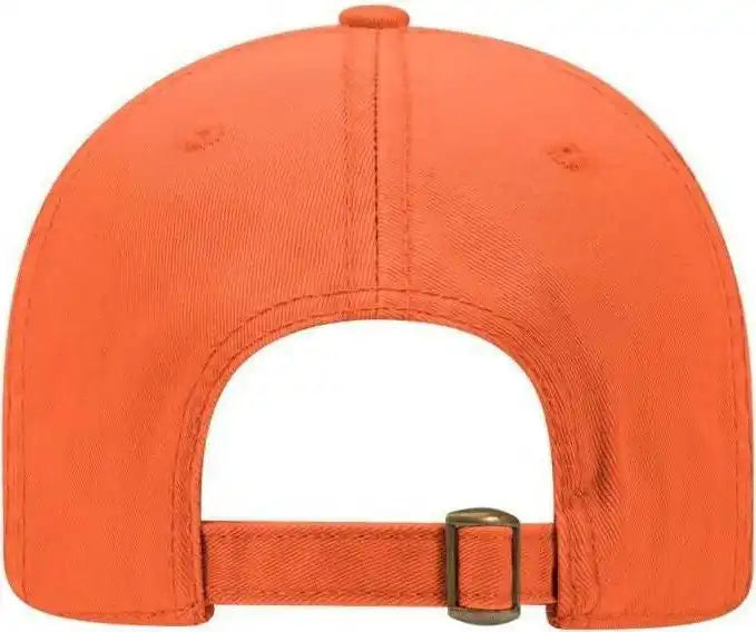 Otto 18-772 Superior Garment Washed Cotton Twill Low Profile Pro Style Cap - Orange - one Size Fits Most