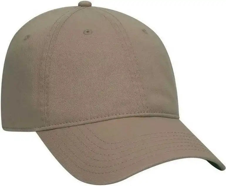 Otto 18-772 Superior Garment Washed Cotton Twill Low Profile Pro Style Cap - Dark Khaki - one Size Fits Most