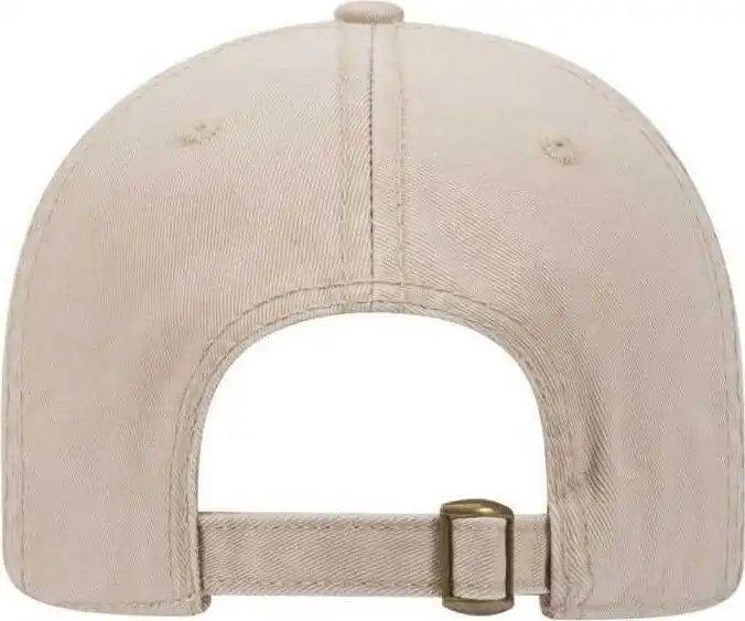 Otto 18-772 Superior Garment Washed Cotton Twill Low Profile Pro Style Cap - Khaki - one Size Fits Most