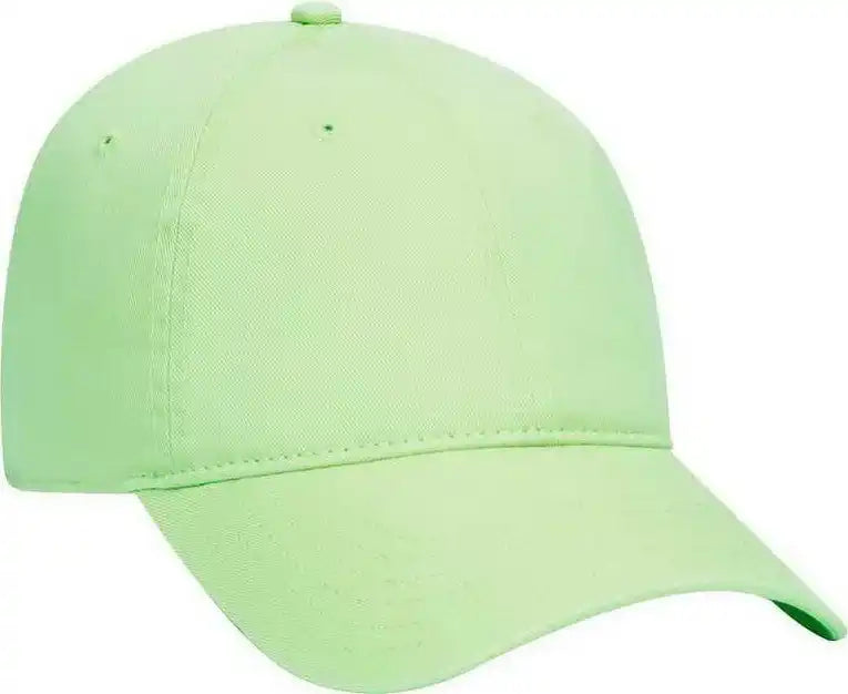 Otto 18-772 Superior Garment Washed Cotton Twill Low Profile Pro Style Cap - Neon Green - one Size Fits Most